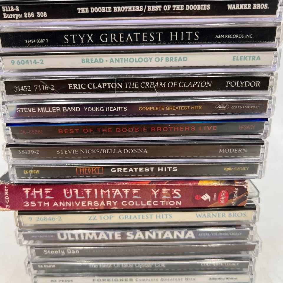 19 CDS ROCK Pink Floyd Doobies Eagles Styx Yes ZZ Top Toto Foreigner Clapton — 第 3/4 张图片