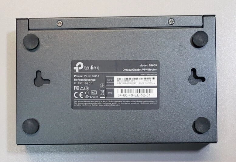 TP-LINK TL-R605 SafeStream Gigabit Multi-WAN VPN Router - Image 3 of 4