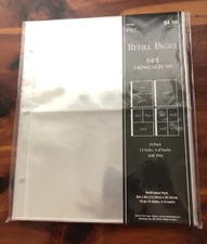 The Paper Studio 6x8” Refill Pages 3 Ring Albums 1 Pack NIP 16 Pack 4 Styles
