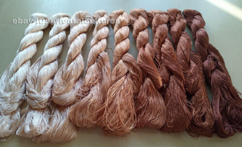 9bundles 100%real natural mulberry silk,hand-dyed embroidery silk floss/thread - Picture 4 of 12