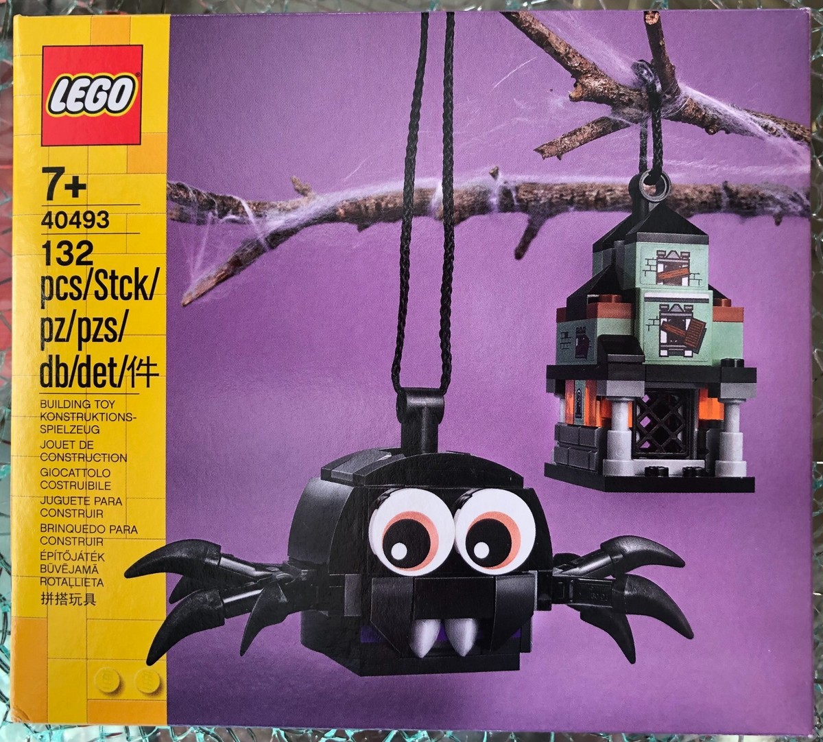 LEGO Halloween Seasonal Spider & Haunted House Ornament Pack 40493