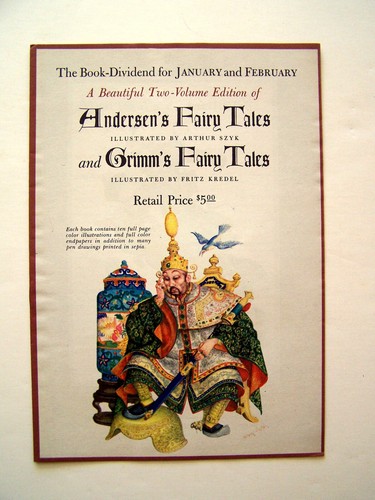 ARTHUR SZYK-Grimms + Andersens Märchen mit Slipperetui - 1945 mit Werbung fldr - Bild 3 von 19