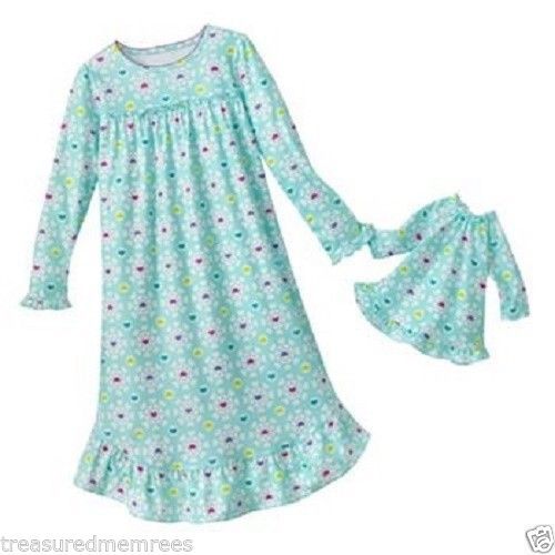 2 Piece Nightgown Pajamas With Matching Doll Outfit ~ Pick Your Size & Pattern - Picture 19 of 24
