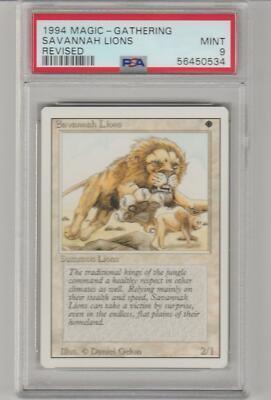 1994 MTG Revised Edition Savannah Lions PSA 9 Mint Magic The
