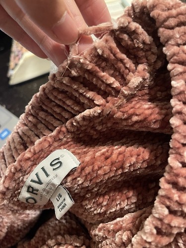 Suéter Orvis Mujer Chenilla Cuello Redondo Super Suave Rosa Grande - Imagen 8 de 8
