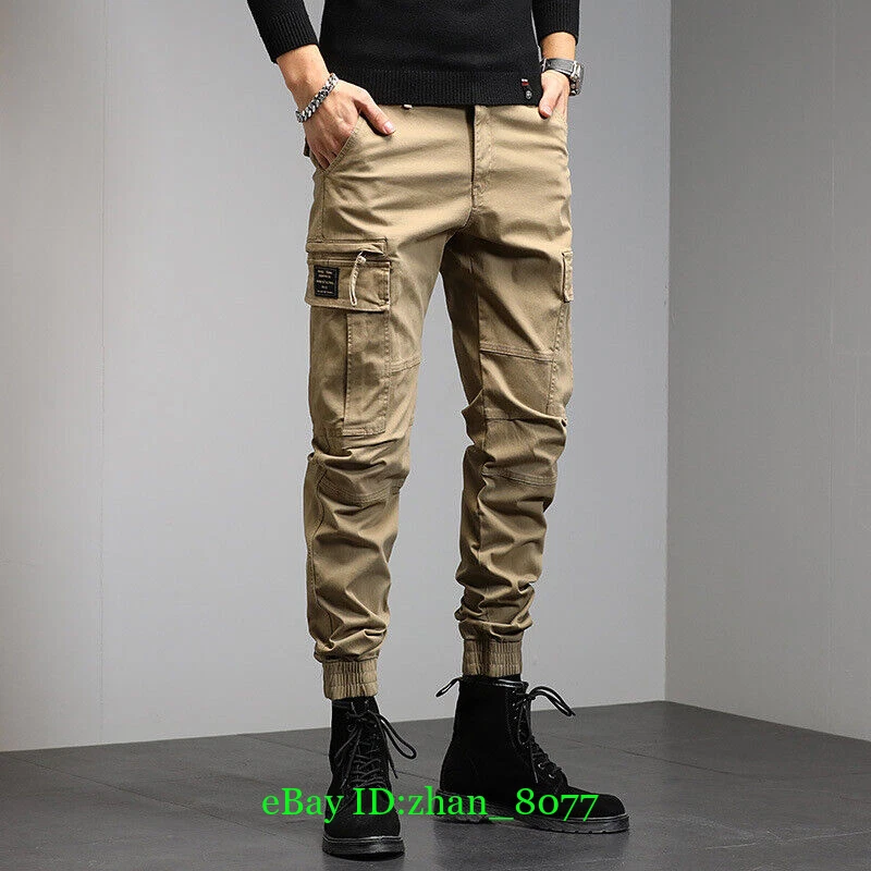 Pocket Work Pants Men Outdoor Loose Casual Joggers Cargo Pants Male Trousers
