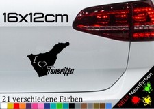 I Love Teneriffa Aufkleber Santa Cruz Kanaren Urlaub Loro Park El Medano 16x12cm