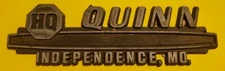 Quinn--Indepenence,Mo.--Plastic Dealer Emblem Car  vintage SM2034