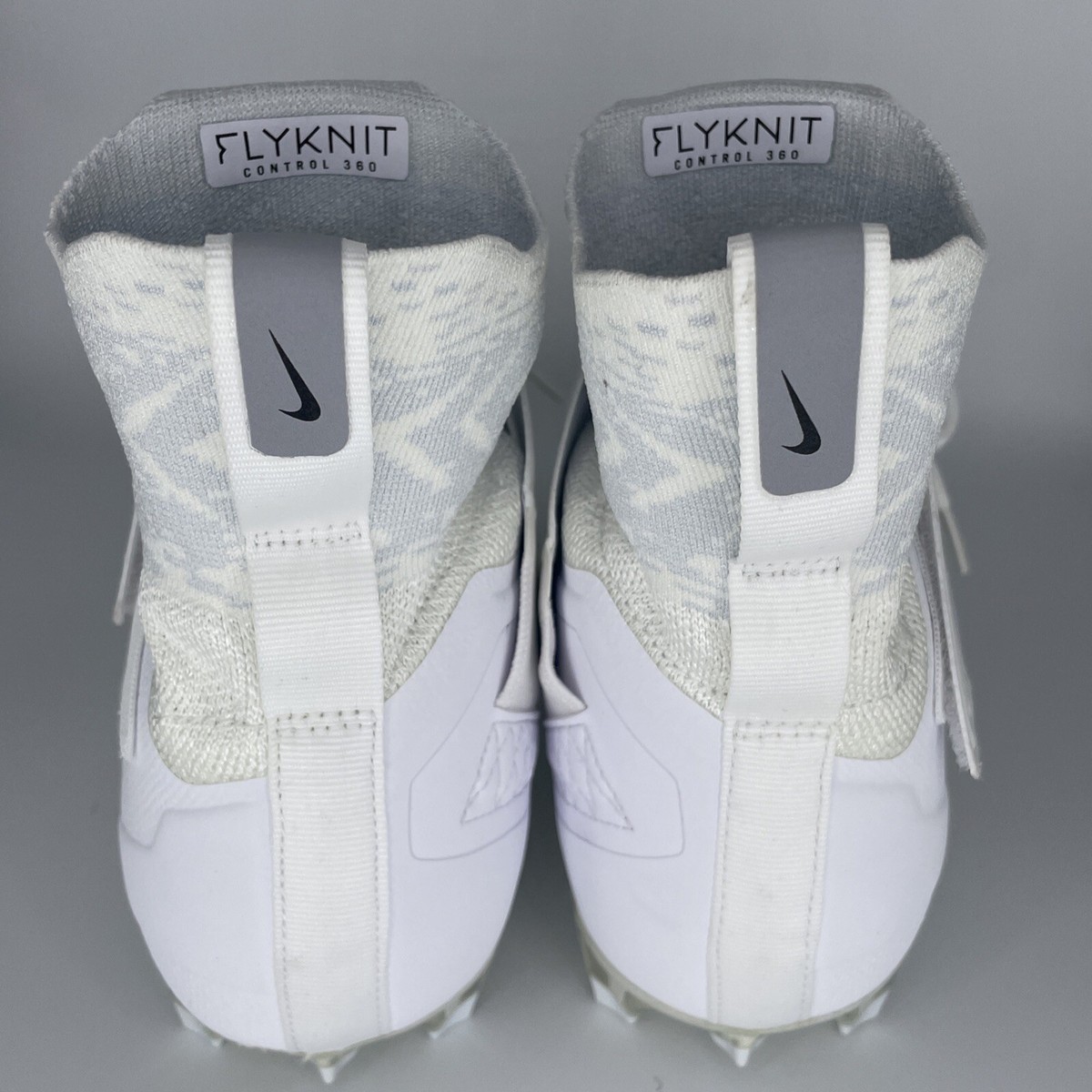 NIKE ALPHA MENACE ELITE 2 FLYKNIT FOOTBALL WHITE MEN\'S Sz 10.5 W WIDE NO BOX TOP Nike Alpha Menace Elite 2 White/Navy Football Cleat Men main image 3