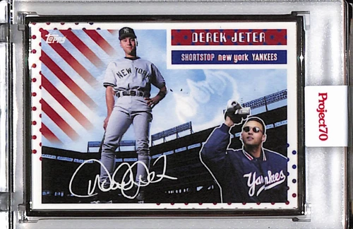 2021 TOPPS PROJECT 70 #350 DEREK JETER BY CLAW MONEY P70 AP SILVER FRAME 02/51