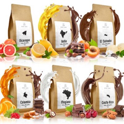 Kaffeebohnen Kaffee Mary Rose El Salvador Brazil Frisch Gerösteter Premium 200 g