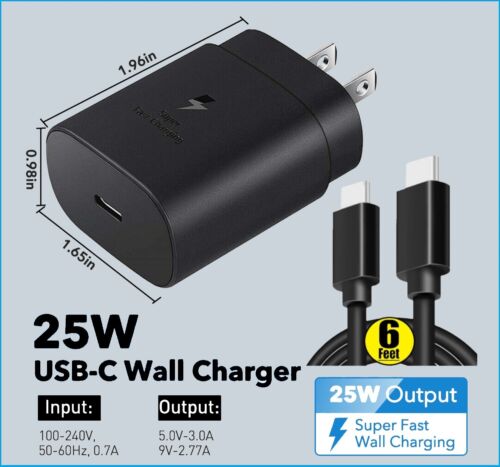 2 Pack 6ft Fast Charger Cable USB Cord for Samsung Galaxy A06 A14 15 16 25 35 55 - Picture 91 of 118