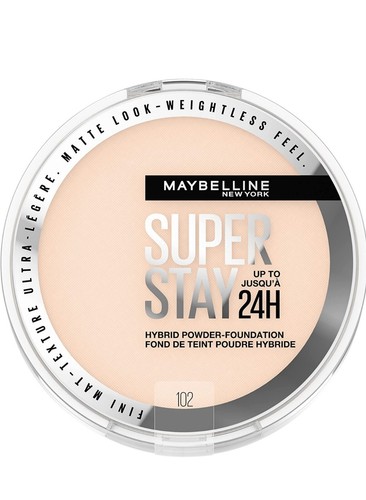 Maybelline Super Stay up to 24HR Hybrid Powder-Foundation Matte Finish, #102