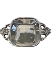 Holland Boone 11 x 7" Polished Pewter Square Dish, Made in Mexico Never Tarnish