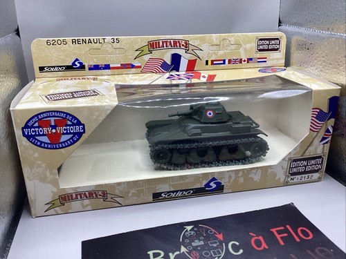 Modèle Réduit Jeep Militaire Solido 1/43 - 50ème Anniversaire De La Victoire - Métal, Vert, Fabriqué En France