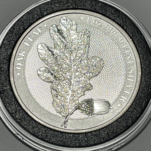 Oak Leaf Germania Collector Coin Double Headed 1 Troy Oz .9999 Fine Silver Round - Picture 15 of 17