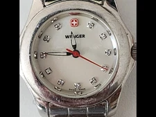 Wenger MOP Diamond Markers Swiss Quartz Watch-092-2030