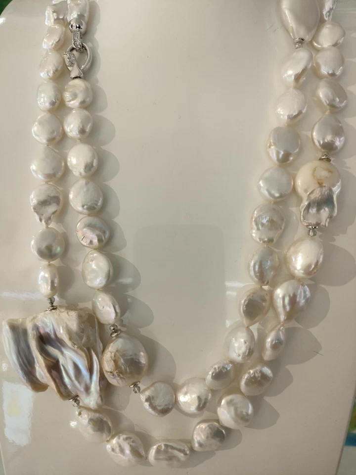 Collana lunga Donna cm 106 Perle coltivate Acqua dolce e perle scaramazze - Immagine 2 di 4