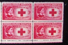 Block of 4 SC #967 Founder of The American Red Cross Clara Barton MNH 1948.