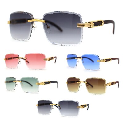 90s Music Mogul Gangster Rapper Rimless Narrow Rectangle - Main Image