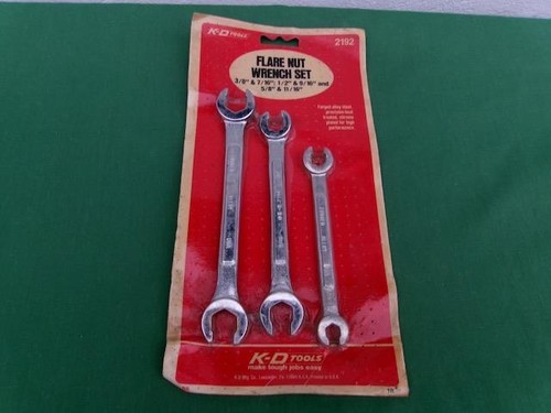 K-D TOOLS ( 3 PIECE ) FLARE NUT WRENCH SET # 2192 NOS - Picture 2 of 6