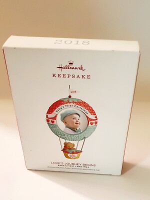 Hallmark Keepsake 2018 Loves Journey Begins Baby's First Christmas Photo Holder 