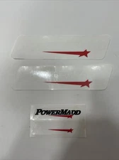 Authentic POWERMADD Stickers Decal STOCK RACING Atv Quad Motocross 4 Stickers