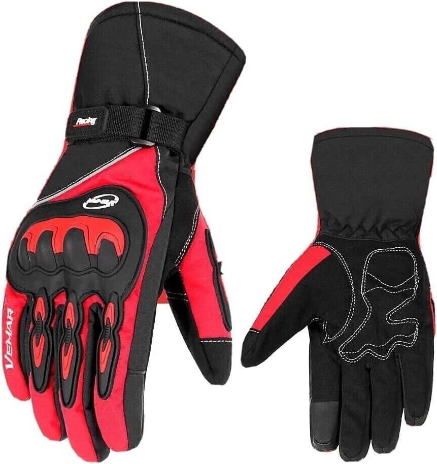 Guanti Moto Invernali Touchscreen Termici Impermeabili Caldi Antivento - Immagine 2 di 4