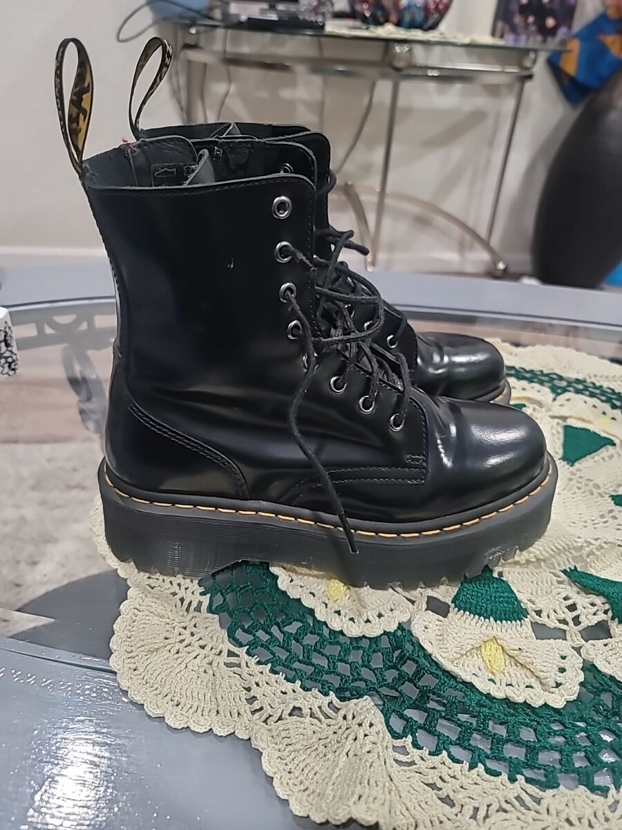 Dr Martens JADON Men 8 Women 9 Black Zip Up Platform Boots Dr Martens JADON Men 8 Women 9 Black Zip Up Platform Boots