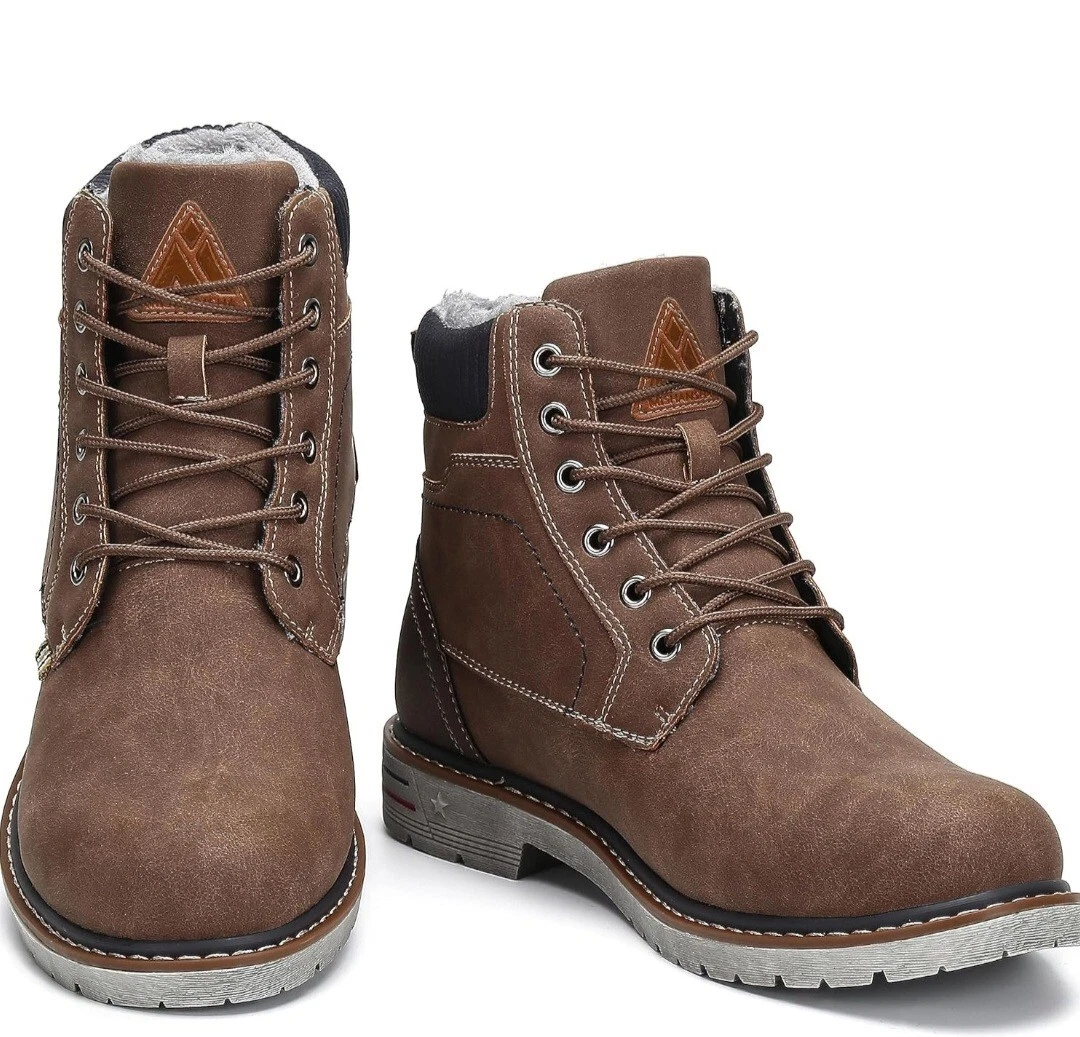 Fashion Water Resistant Non-slip Snow Boots Winter Warm Boot Hiking Shoes Brown