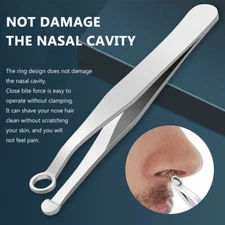 Stainless Steel Nose Hair Trimmer Eyebrow Clippers Tip Tweezers Nose Hair Clip