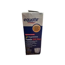 Equate Maximum Strength Nighttime Cough Suppressant 8 fl oz Allergy Relief 