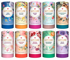 Lovare Tea 80g Premium Flavors in Gift Tube All Natural Ingredients