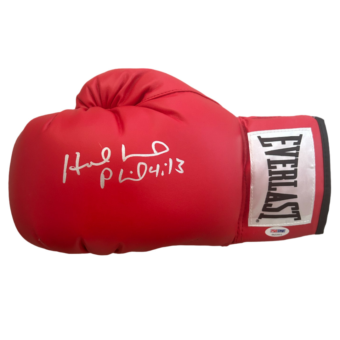 Gant de boxe Everlast rouge signé par Evander Holyfield (PSA)