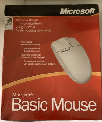 Microsoft Basic Maus VINTAGE kabelgebundene Maus Retro Computing neu & versiegelt