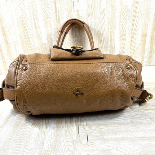 Chloe Paddington Leather Handbag Tote Bag Brown Gold Used Made in Italy - Picture 4 of 11