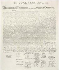 UNITED STATES DECLARATION OF INDEPENDENCE POSTER Rare