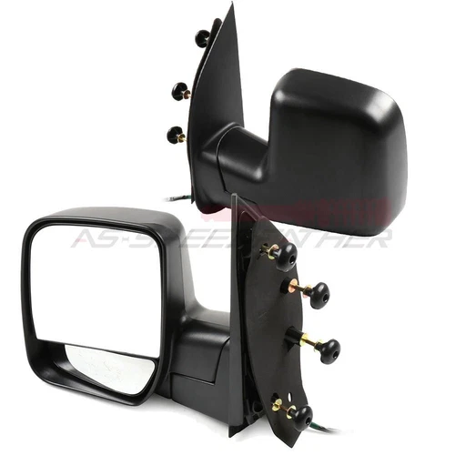 Power Manual Fold Black For 2003-2014 Ford Econoline Left+Right Mirrors
