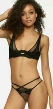 ann summers Veena Bra Crotchless Thong Size 14