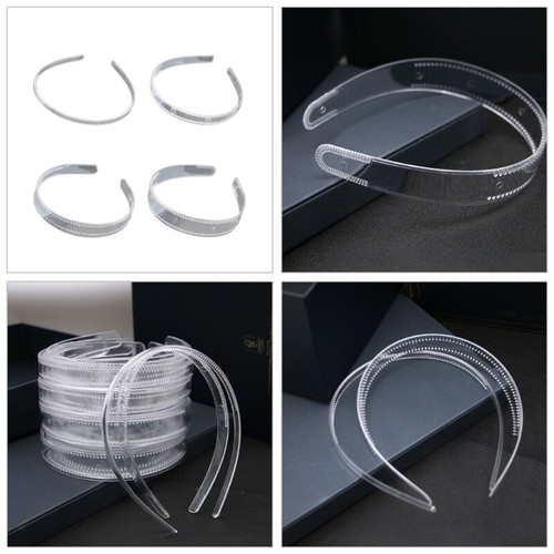 Clear Plain Headbands Toothed Wide /Thin Hairband Teeth Grip Wide /Thin Base - Picture 2 of 12