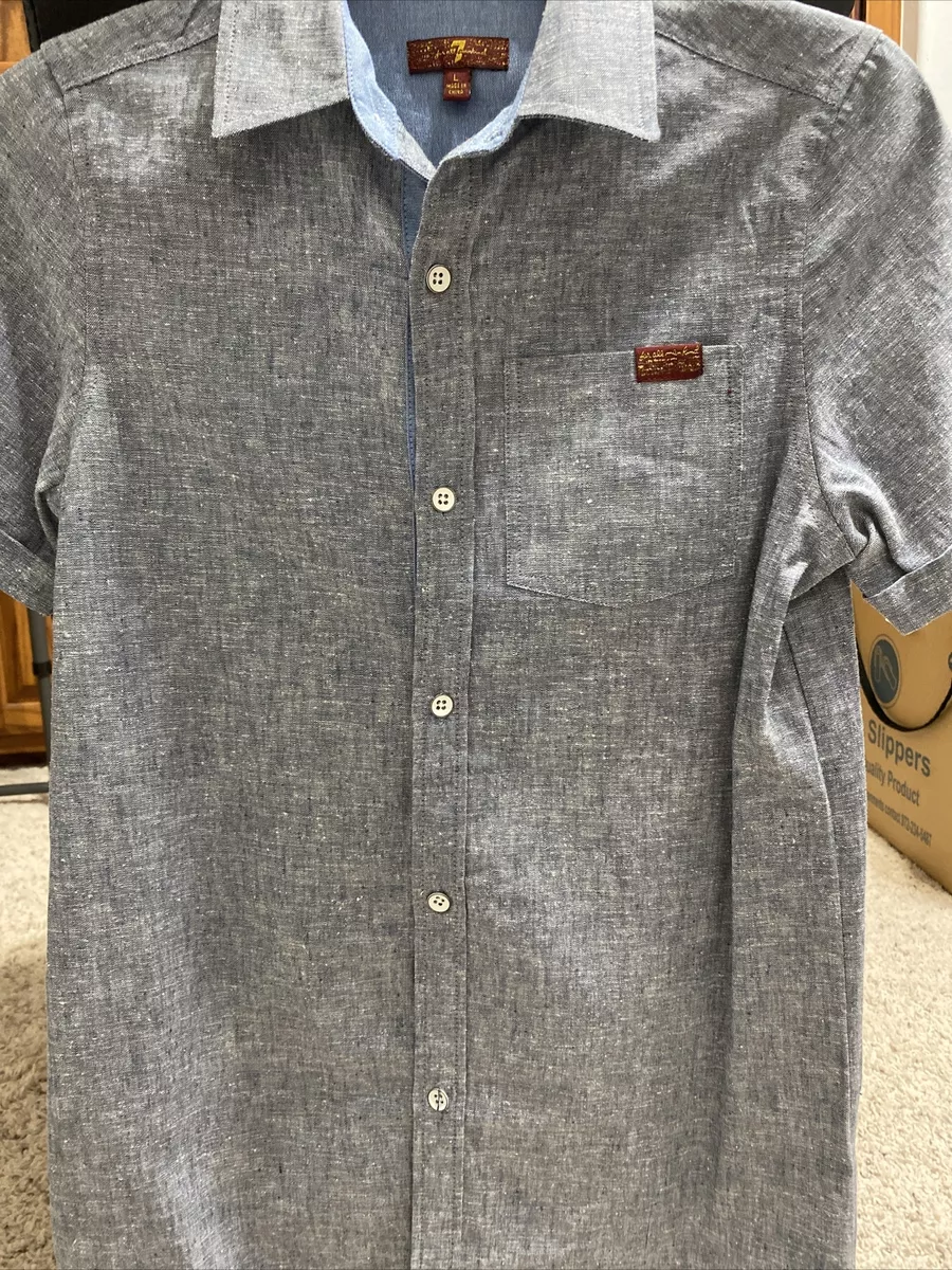 Boys Designer Shirt 7 For All Mankind Soft Denim Short Sleeve
