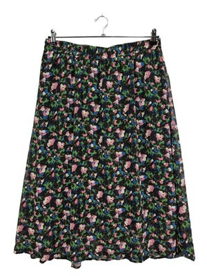 ICHI Midirock Damen Rock Gr. DE 42 schwarz-pink-grün Casual-Look