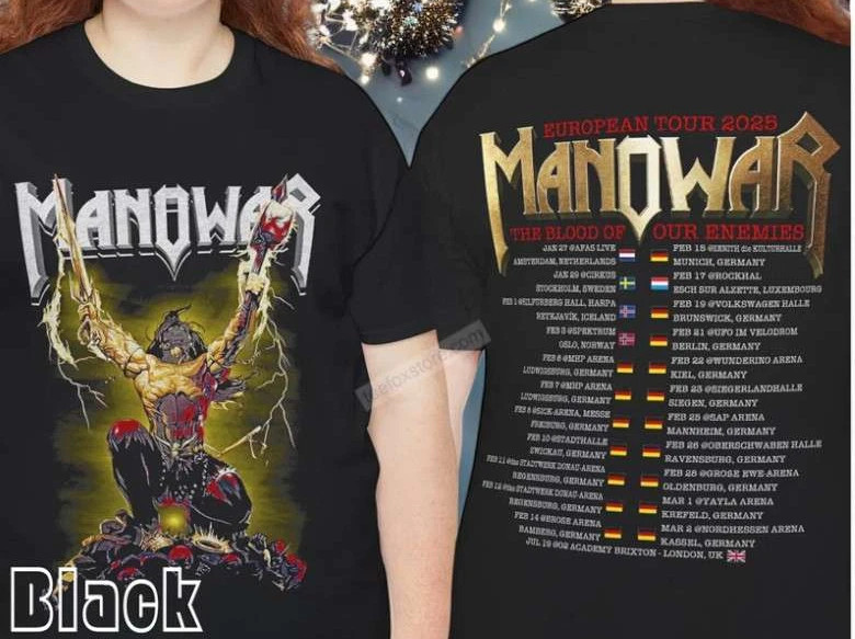 Manowar Tour 2025 The Blood Of Our Enemies Shirt