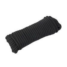 Heavy Duty 50 ft Black Paracord Rope 1100 lb Strength 14 Strand Core Polyester