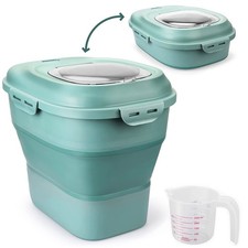Cereal Rice Storage Containers, 20 to 50Lbs Collapsible Dry Food Dispenser Bi...