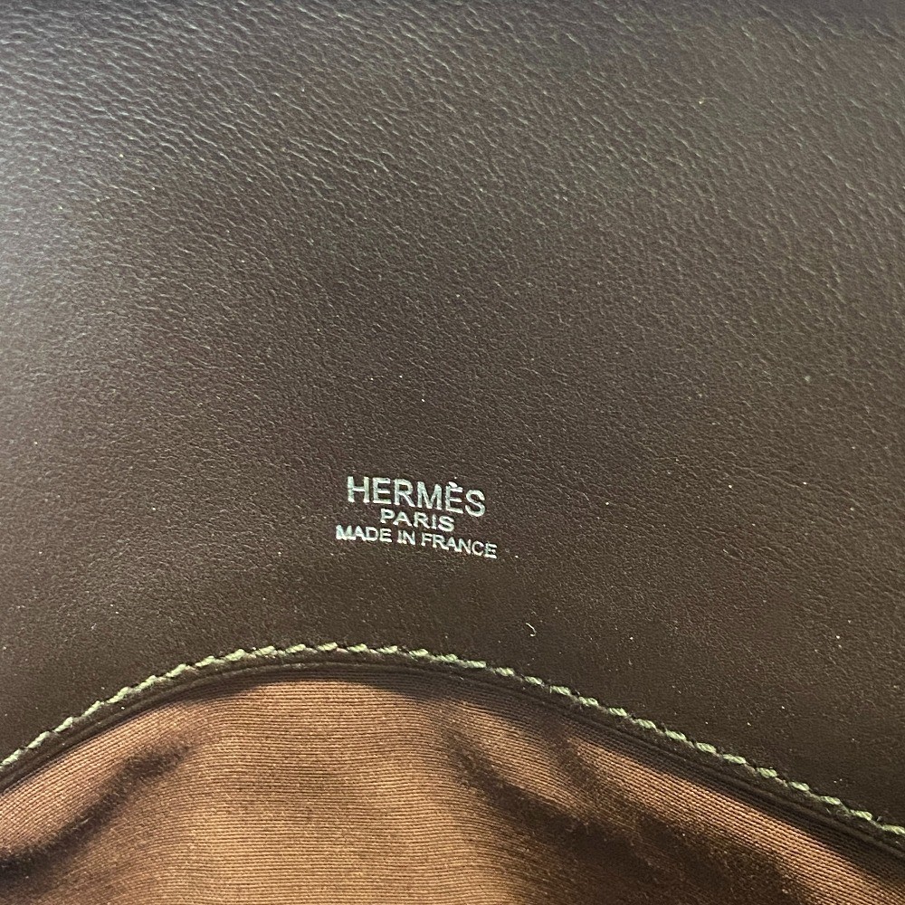 HERMES canvas Pouch Brown canvas Women thumbnail 9