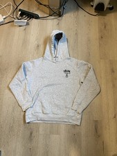 Stussy World Tour Ash Heather Hoodie Size Large