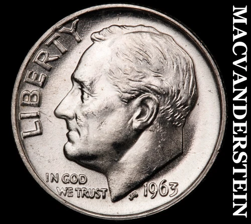1963 Silver Roosevelt Dime - Choice Gem Brilliant Uncirculated  Lustrous  #i5013