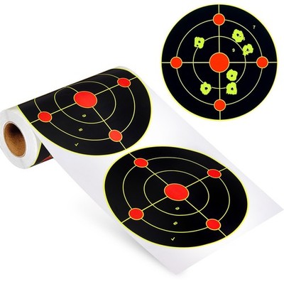Shooting Targets, 6'' Splatter Targets Stickers 100 Pack 6inch-100pcs, Red 