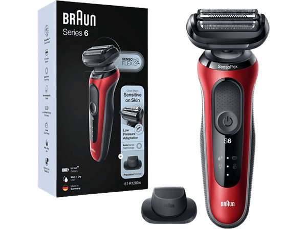 Afeitadora - Braun Series 6 61-R1200S, 3 Cuchillas, Afeitadora eléctrica